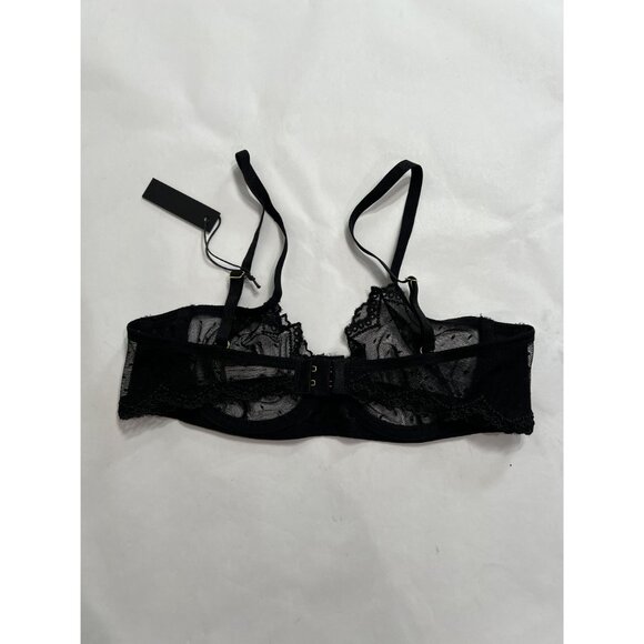 Ravello Sheer Lace Underwire Bra in Black - Picture 3 of 4